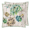 Almohada decorativa de jade y flores de Kyoto del gremio de diseñadores