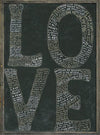 Sugarboo Designs L-O-V-E Art Print (Grey Wood Frame) 46" x 35"