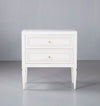 Modern History Milan Bedside-White Linen with Grey Accent