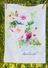 April Cornell Peony Watercolor Tea Towel