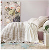 Pine Cone Hill Lush Linen Natural Puff Sham - Lavender Fields