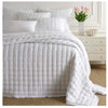 Pine Cone Hill Lush Linen White Puff Sham - Lavender Fields