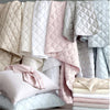 Pine Cone Hill Quilted Silken Solid White Coverlet