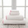 Pine Cone Hill Signature Banded White/Coral Towel