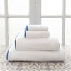 Pine Cone Hill Signature Banded White/French Blue Towel