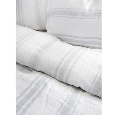 Pom Pom at Home Jackson White/Ocean Stripe Pillow Sham