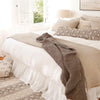 Pom Pom at Home Gathered Linen White Bedskirt