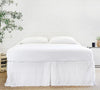 Faldón de cama de lino plisado blanco Pom Pom at Home
