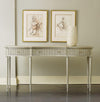 Modern History Ribbed Drawer Console in Antique Grey
