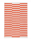 Dash &amp; Albert Sailing Stripe Tangerine handgewebter Innen-/Außenteppich