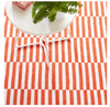 Dash & Albert Sailing Stripe Tangerine Handwoven Indoor/Outdoor Rug