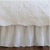 Falda de cama blanca de gasa de lino Taylor Linens