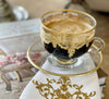 Vetro Gold Coffee Cup & Saucer Set of 4