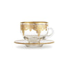 Vetro Gold Coffee Cup & Saucer Set of 4