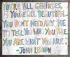 Sugarboo Designs John Lennon You're All Geniuses Wood Art Print