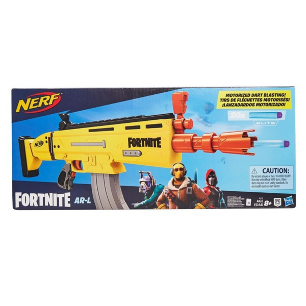  Nerf Fortnite Heavy SR Blaster, Longest Nerf Fortnite Blaster  Ever, Removable Scope, 6 Nerf Mega Darts, 6-Dart Clip : Automotive