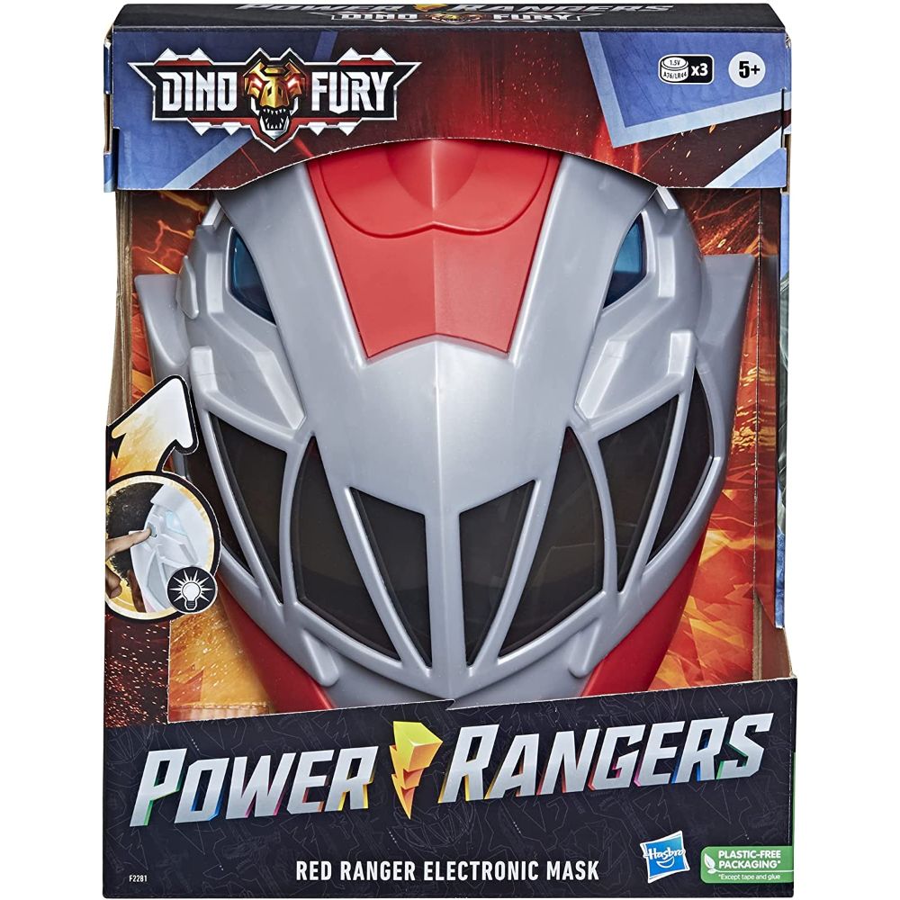 Power Rangers Dino Fury Red Ranger Electronic Mask – Toys4me