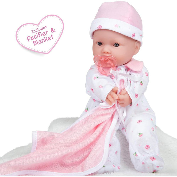 JC Toys La Newborn - Realistic 17 Anatomically Correct Real Girl Baby Doll - All Vinyl in Pink Bubble Suit and Blanket