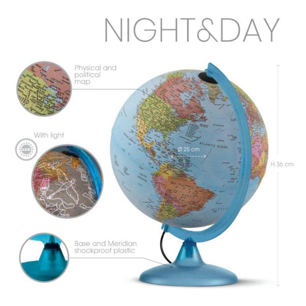 Tecnodidattica - Safari Illuminated And Revolving Globe 12/30cm Diame –  Toys4me