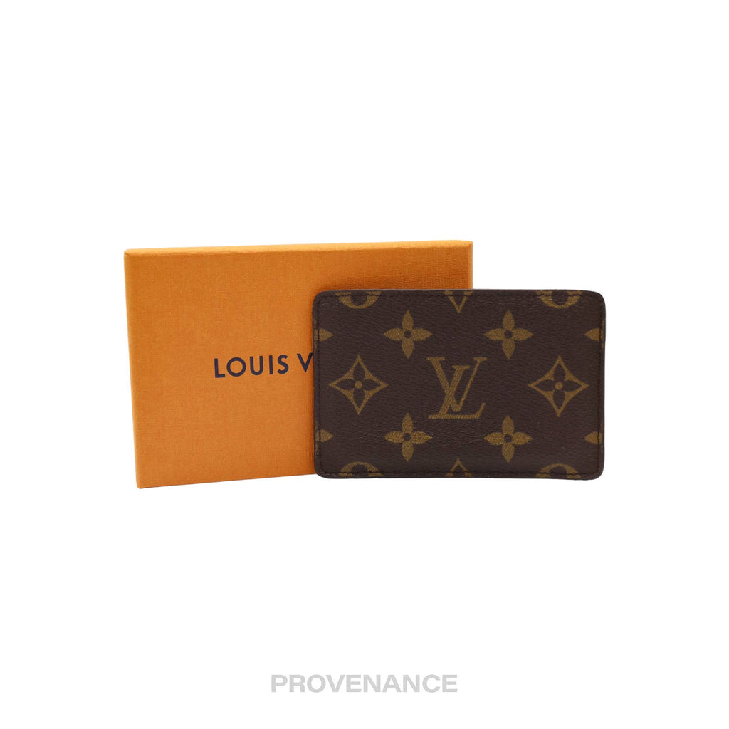 LOUIS VUITTON Card Holder Monogram Canvas Brown