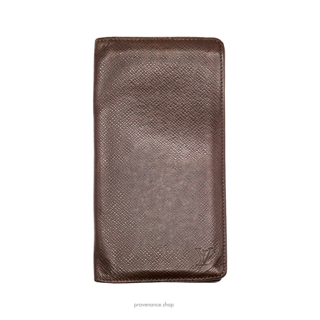 Louis Vuitton Louis Vuitton Burgundy Taiga Leather Bifold Wallet