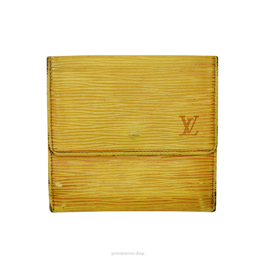 Auth LOUIS VUITTON Elise Trifold Monogram Canvas Leather Wallet France  TH0020