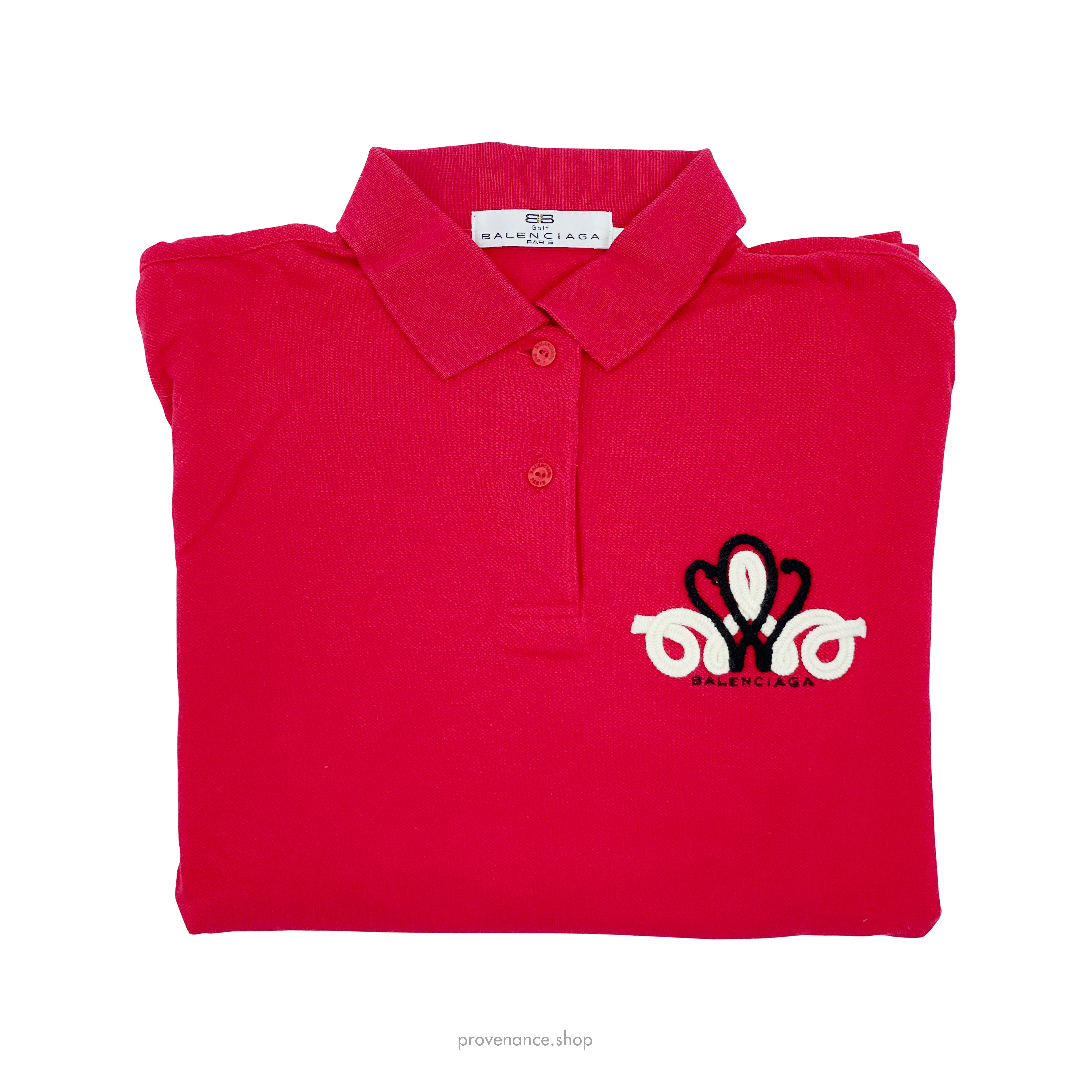 BALENCIAGA Embroidered Long Sleeve Shirt - Red – PROVENANCE