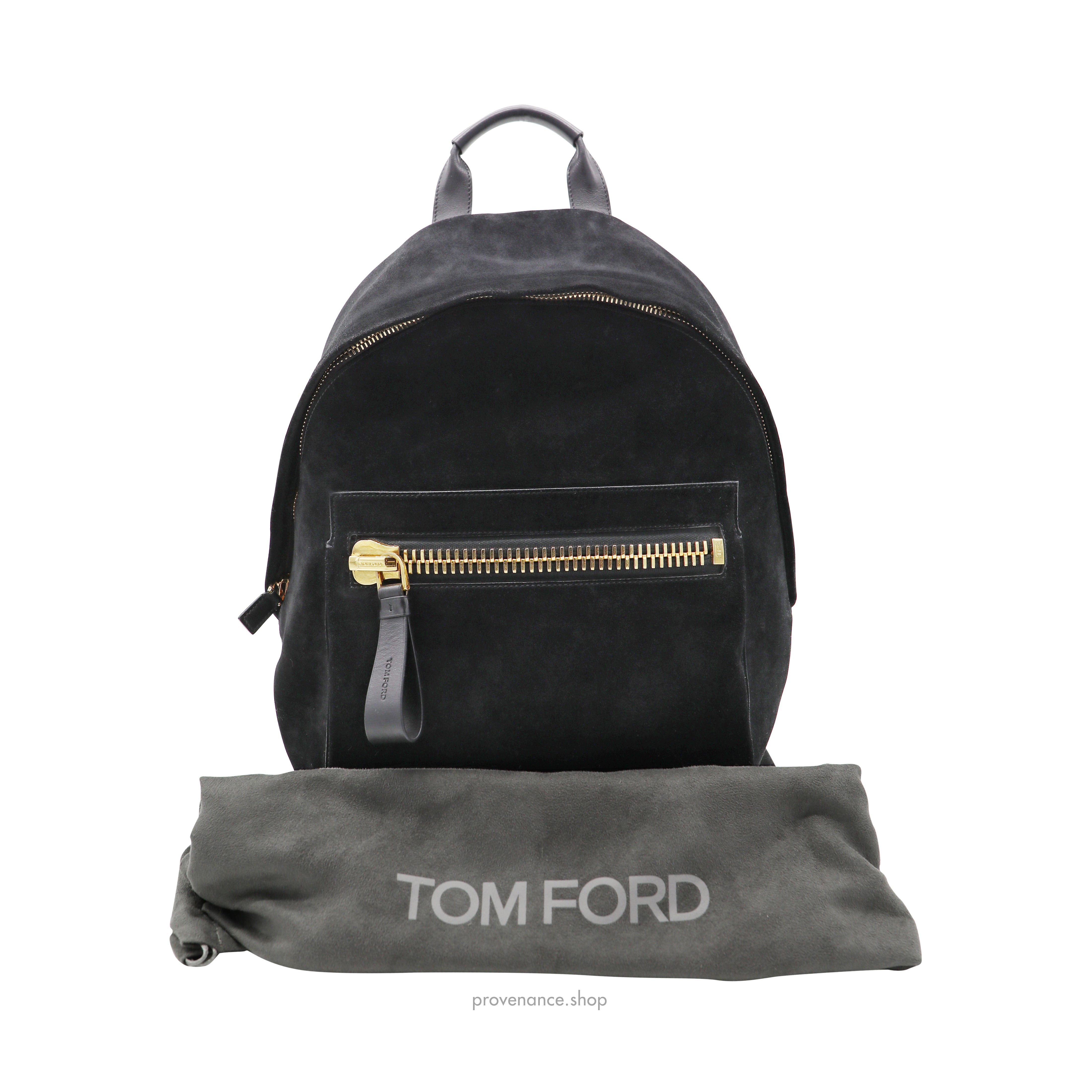 Tom Ford Buckley Backpack Bag - Black Suede – PROVENANCE