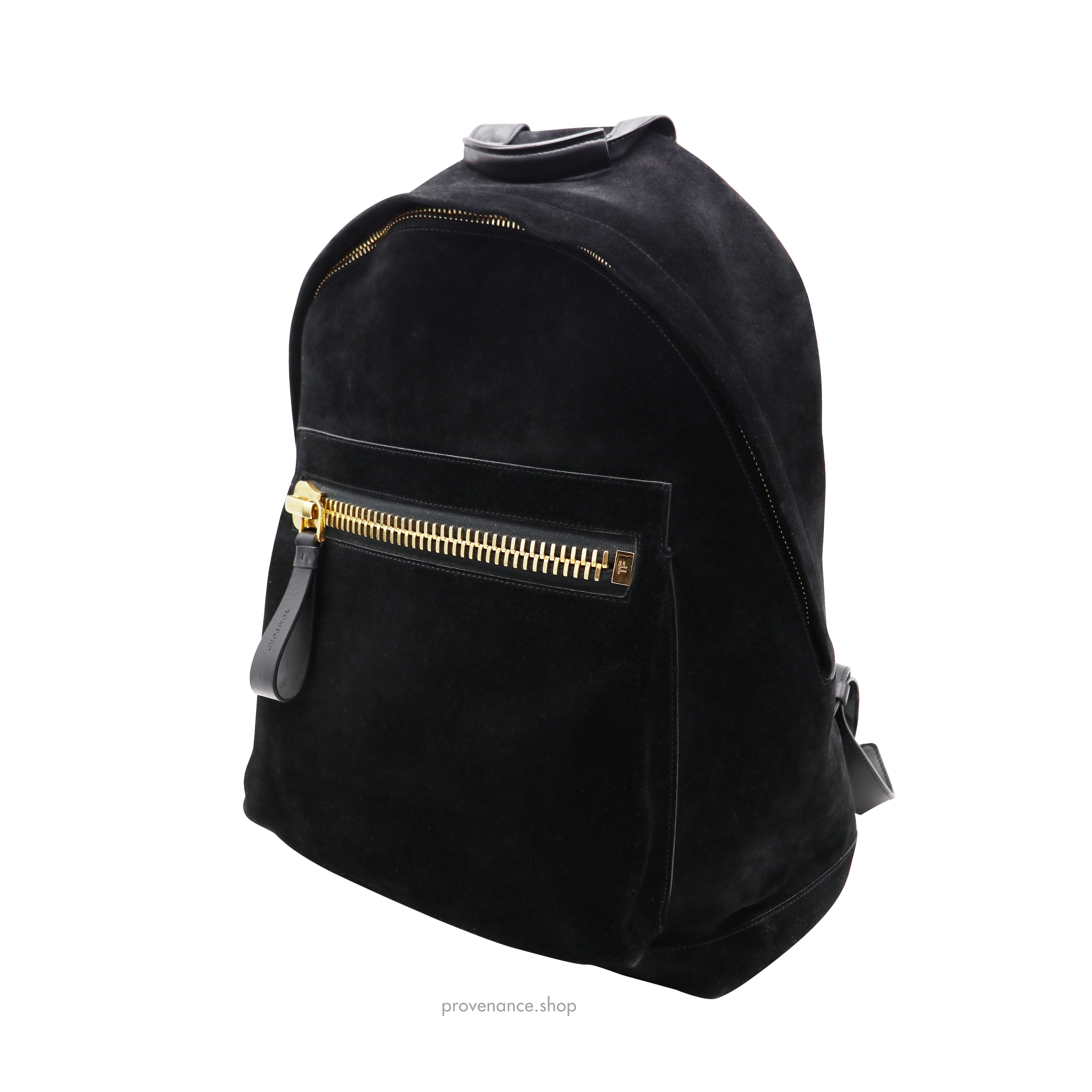 Tom Ford Buckley Backpack Bag - Black Suede – PROVENANCE