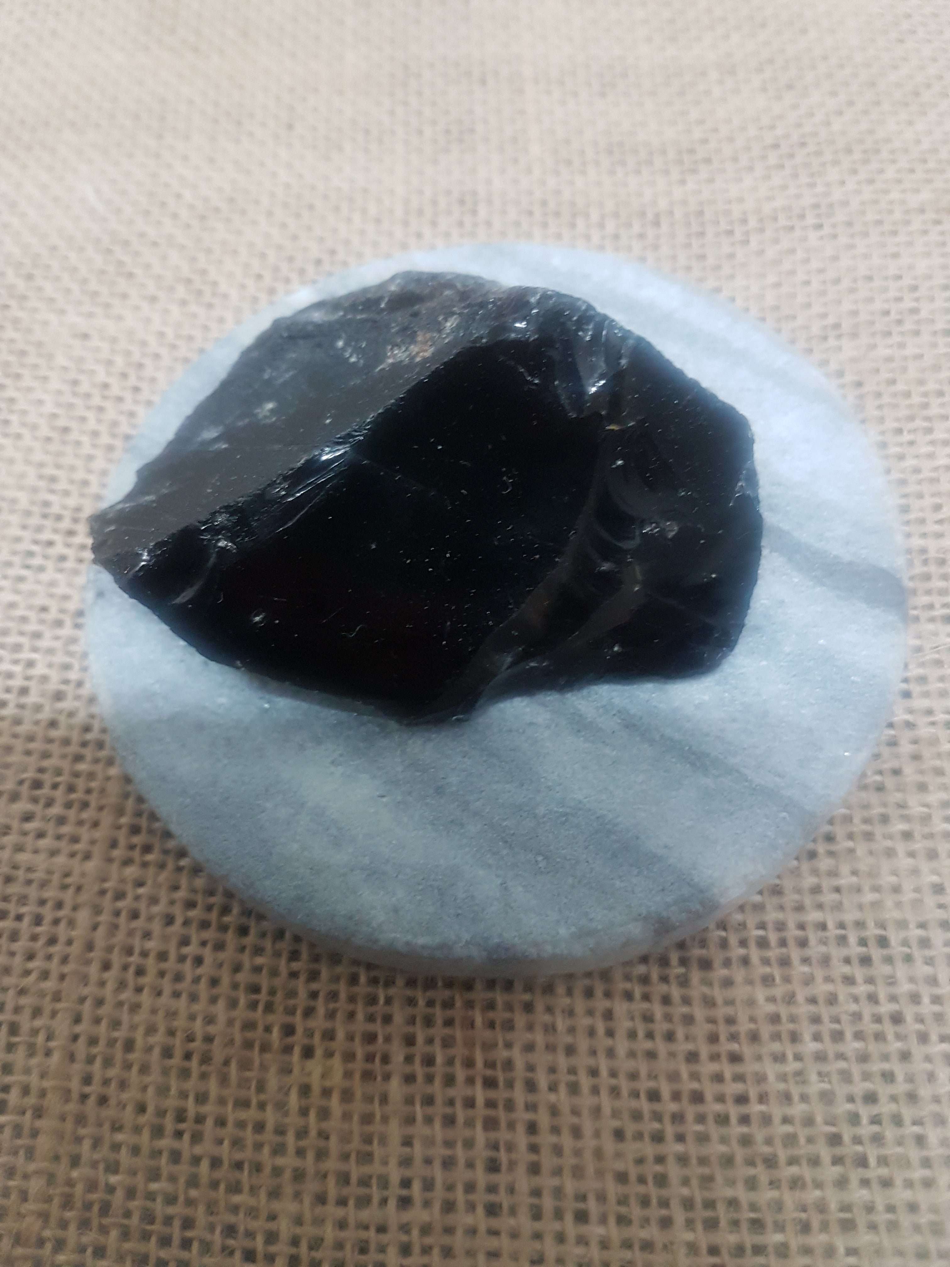 black obsidian crystal used for