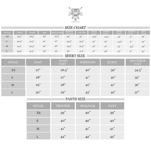 Turban Size Chart