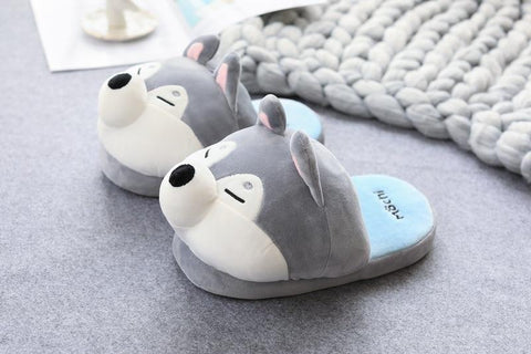 Cute Shiba Akita Inu Slippers - Kuru Store