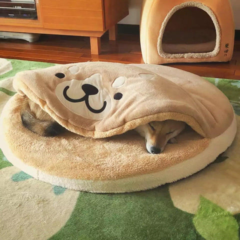 a shiba blanket with a shiba inu dog resting inside