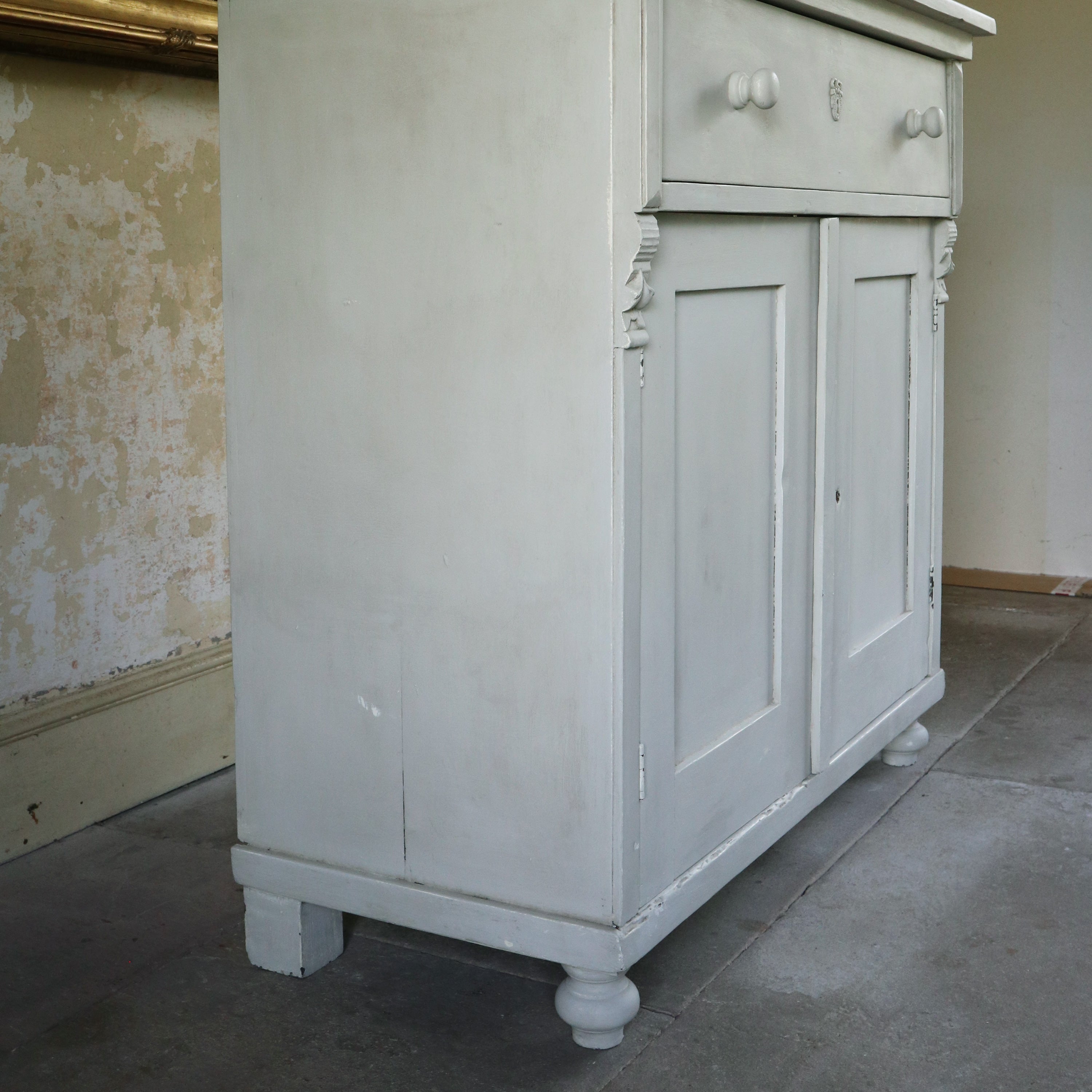 Antique Hungarian Painted Pine Cupboard – The Painted Room