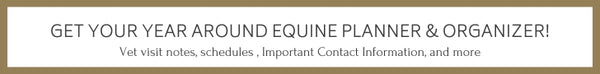 Get your year around equine planner and organizer with vet visit note, schedule, and important contact information templates