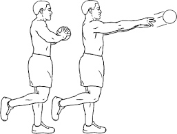 single leg ball toss exercise graphic