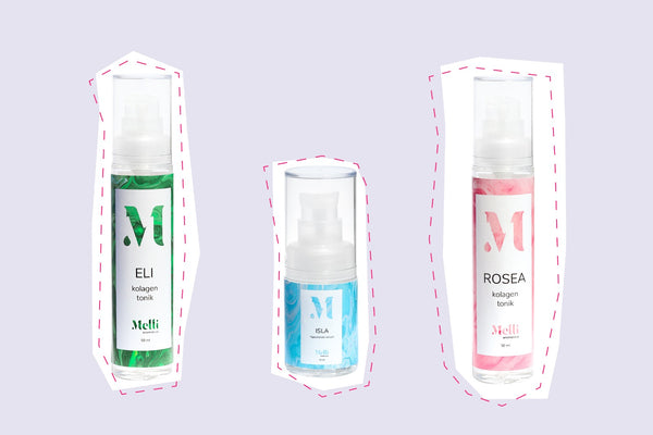 Hyaluronic serum by Isla and collagen tonic by Eli and Rose