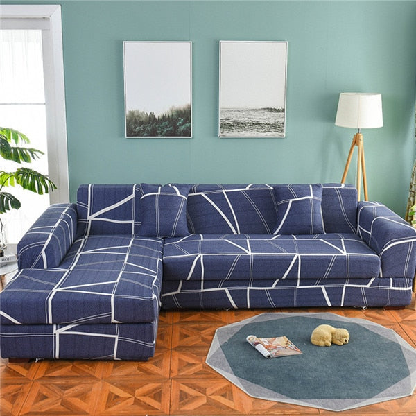 Magic Sofa Stretchable Cover - L Shape | Pattern | Slipcovernation –  slipcovernation
