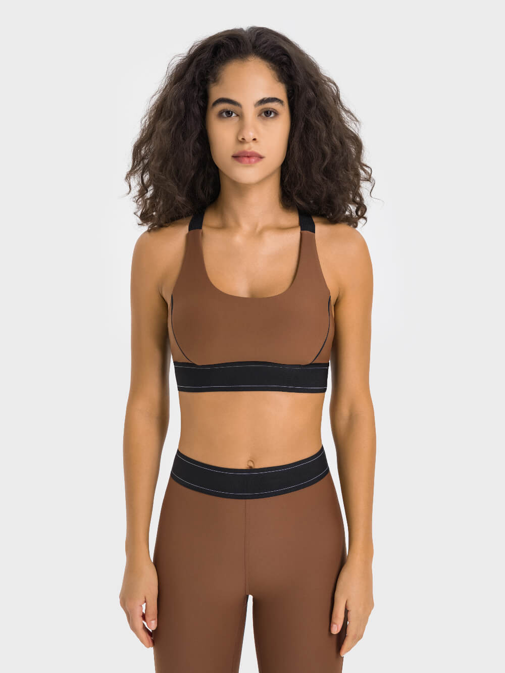 Yarn Fabric Bra Tops For Yoga: L 349 PA66 U Neck Bra With Nude Sense Tank  Top, X Shaped Super Wide Strap, Soft Sports Bra For Women From Wslly104104,  $15.38