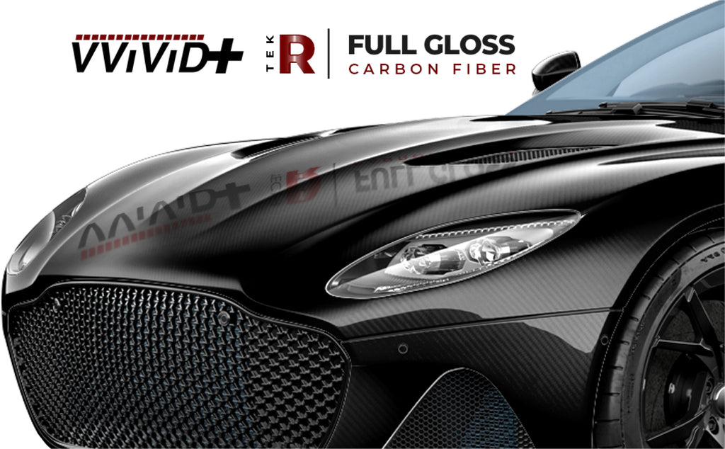 VViViD Dark Grey High Gloss Tek R Carbon Fiber Vinyl Wrap Film (5ft x 5ft)