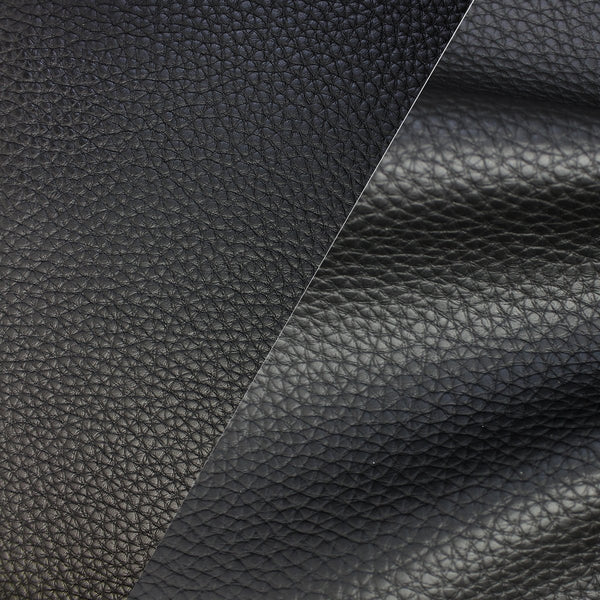 Bycast65 Black Matte Correct-Grain Pattern Faux Leather Marine Vinyl F ...