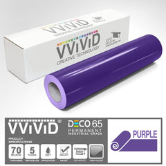 VViViD Black Matte DECO65 Permanent Adhesive Craft Vinyl for Cricut, S