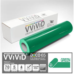 VViViD DECO65 Glow in The Dark Blue Permanent Adhesive Craft 12 Inches x 20 Feet Vinyl Roll for Cricut, Silhouette & Cameo Including Free 12 Inches