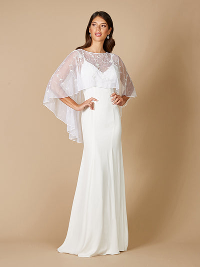 Lara 51098 Georgina Beaded Pull-On Bridal Capelet