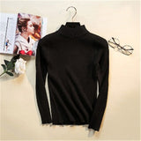 Pullovers Sweater Knitted Elasticity Casual Jumper Fashion Slim Turtleneck Sweaters - 88digital