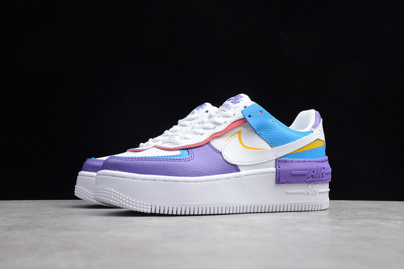 nike air force 1 low shadow white pink purple