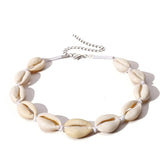 Jisensp Natural Summer Beach Shell Choker Necklace Simple Bohemian Seashell Necklace Jewelry for Women Girls Birthday Gift