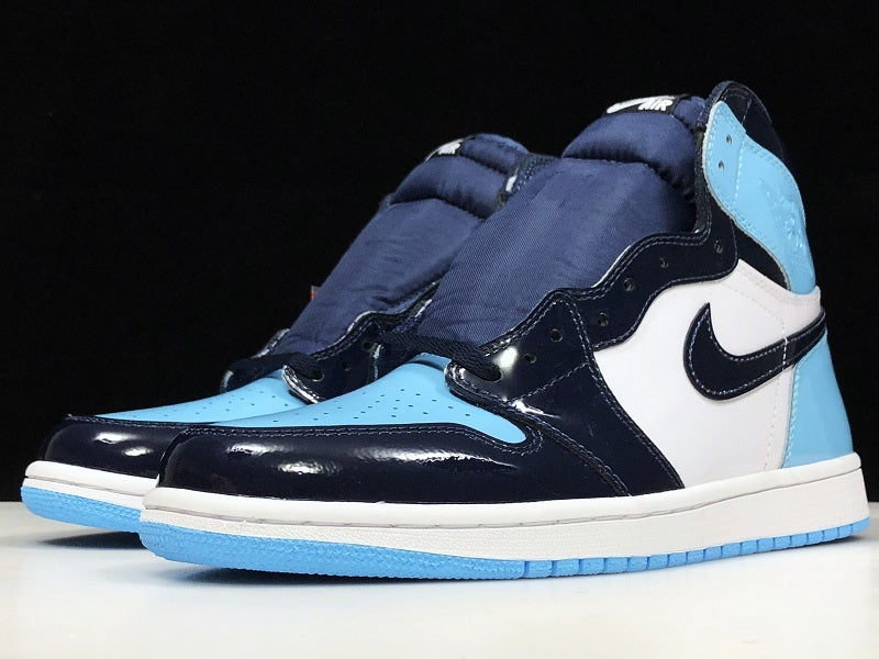 Nike Air Jordan 1 High Og Unc Patent Leather Obsidian Blue Chill White Bigfiveshop Com