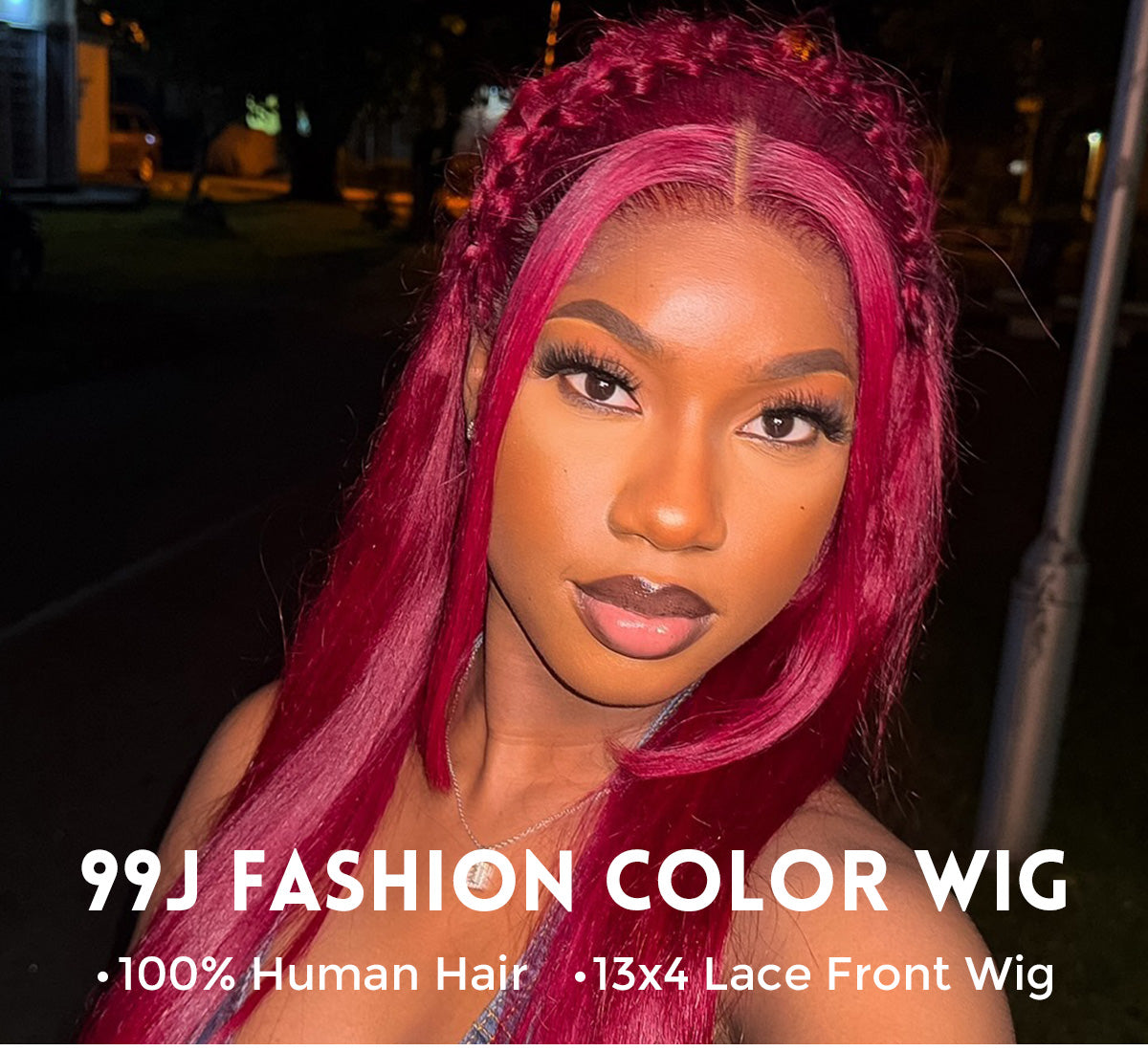 99J Burgundy Color Straight Hair