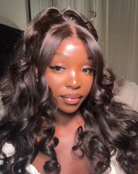 half up half down 360 wig hairstyle